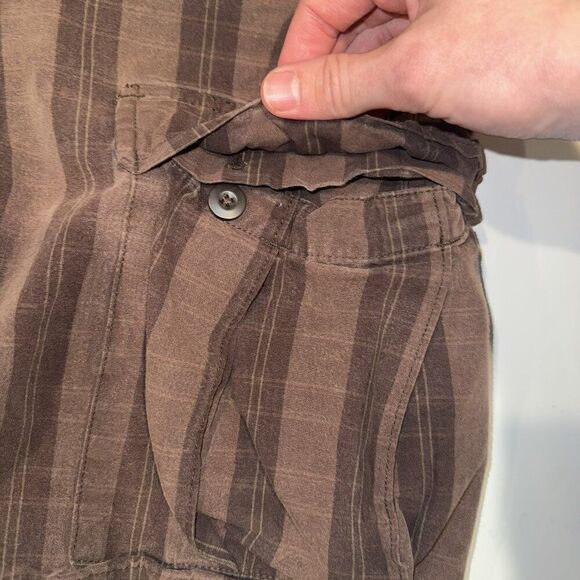 Patagonia Brown Organic Cotton Striped Cargo Lightweight Shorts Men’s 36 - Picture 4 of 5